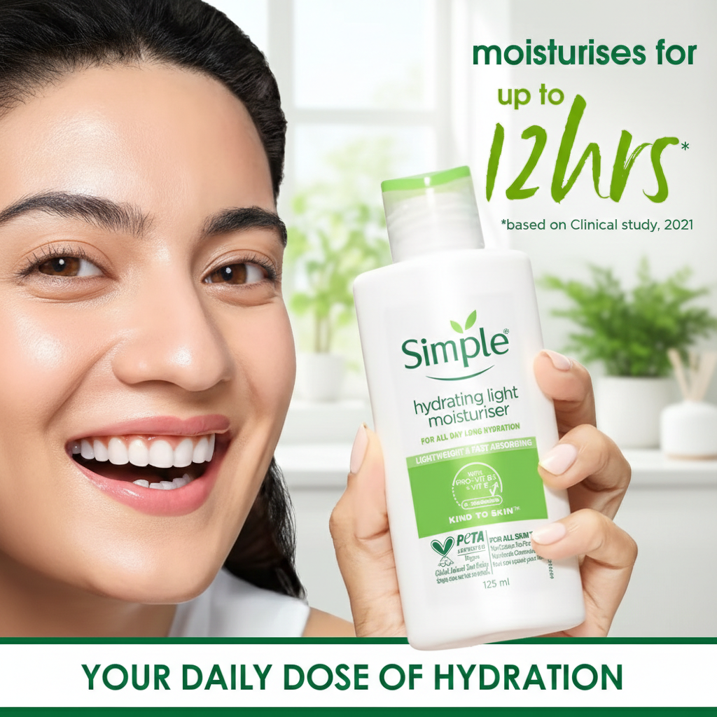 Simple Kind To Skin Hydrating Light Moisturiser Lotion 125ml