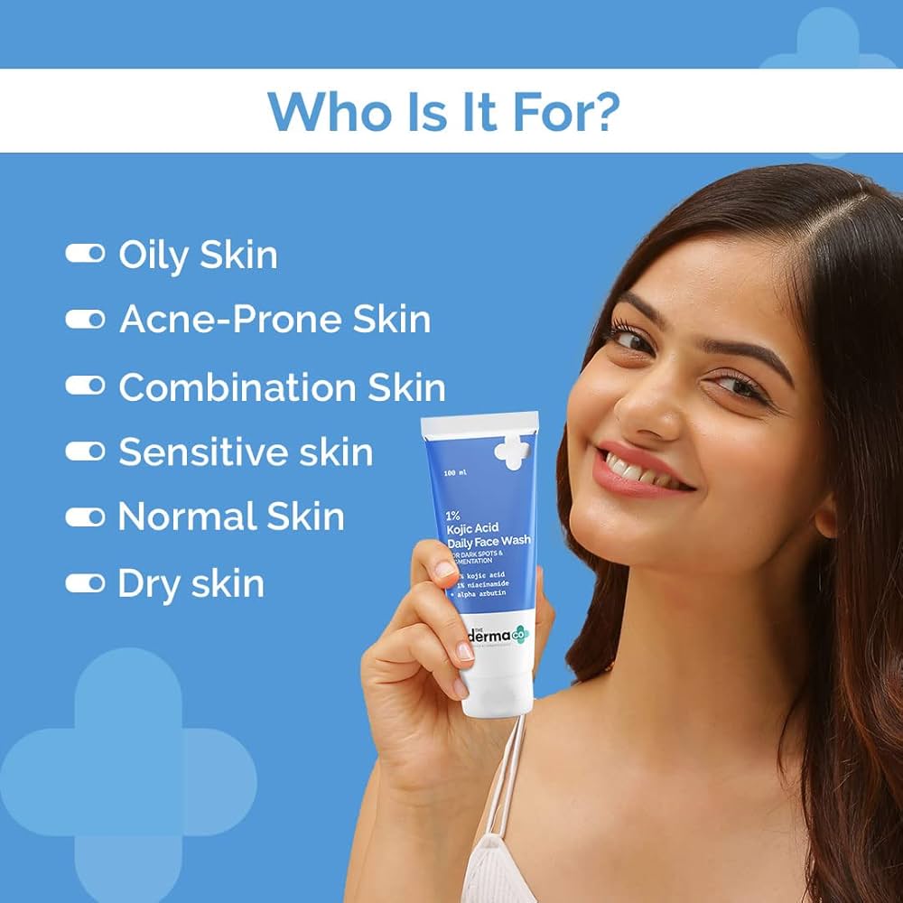 The Derma Co 1% Kojic Acid Face Wash | Niacinamide & Alpha Arbutin