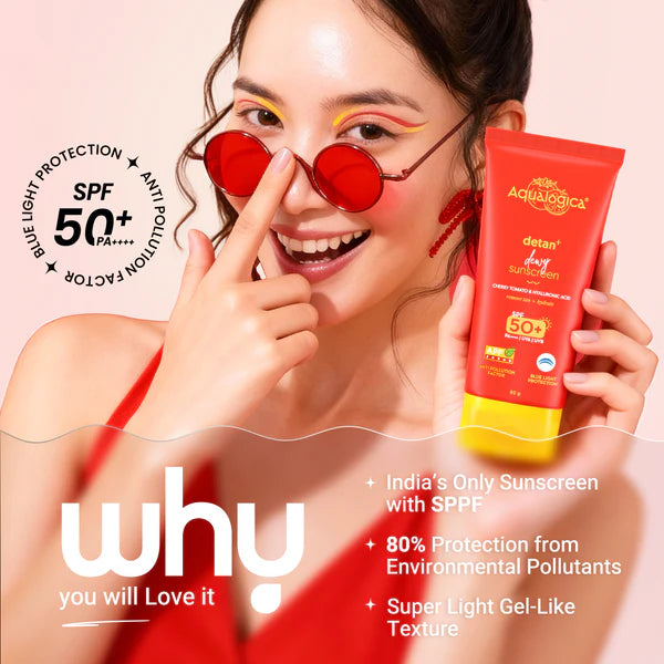 Aqualogica Detan+ Dewy Sunscreen SPF 50+ PA++++
